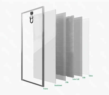 Low Iron Glass PV Solar Panels 440w Solar Cells Solar Power Panel Untuk Custom
