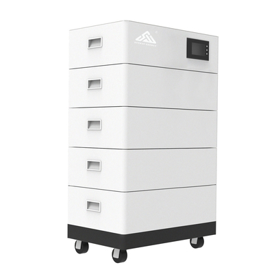 Koneksi Hybrid Grid Baterai Surya LiFePO4 yang dapat ditumpuk 5KWH 10KWH 15KWH 20KWH untuk Rumah