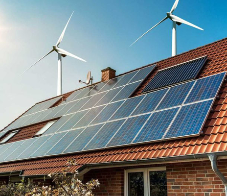 Home Off Grid Hybrid Power System Controller Hybrid Angin Surya 3KW Generator Turbin Angin