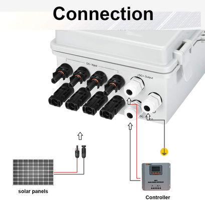 4 String Waterproof Combiner Box Untuk Sistem Surya Pv String Box