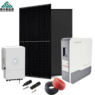 Baterai asam timbal 5kw 8kw 10kw Sistem energi surya untuk rumah dalam modus hibrida
