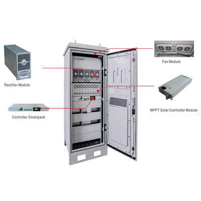 Baterai asam timbal Sistem tenaga surya 48VDC 50hz Frekuensi output Untuk stasiun basis telekomunikasi