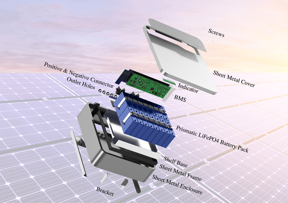10-20 kWh Output Power Range Baterai Lithium Ion 48v 20ah yang dipasang di dinding untuk Solar