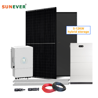 5kva Solar Storage System 5kw 10kw 12kw Hybrid Solar Energy Panel System Lengkap untuk Rumah