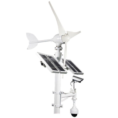 Lampu jalan LED hemat energi hibrida angin surya pintar 300W 600W luar ruangan dengan kamera CCTV 4G 5G