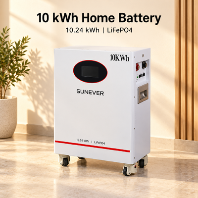 UNEVER 10kWh 51.2V 200Ah Baterai Lithium LiFePO4 Surya untuk Penyimpanan Energi Rumah dan Daya Cadangan Off-Grid