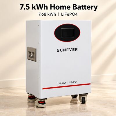SUNEVER 7.68kWh 25.6V 300Ah Baterai Lithium LiFePO4 untuk Penyimpanan Energi Rumah dan Daya Cadangan Off-Grid