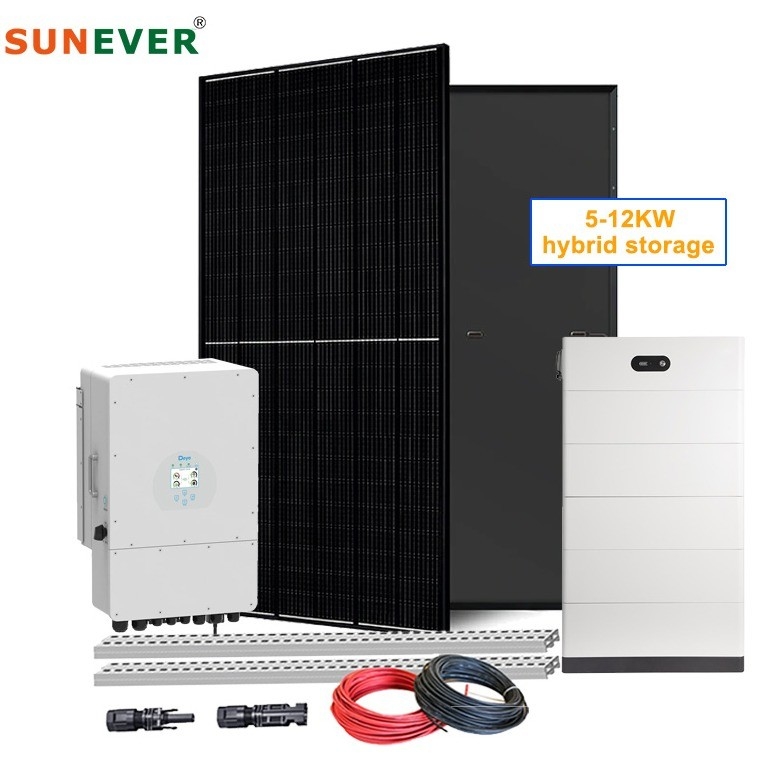 50hz Frekuensi Output Sistem Tenaga Surya Rumah Kit Lengkap untuk Rumah 5kw 8kw 10kw 12kw
