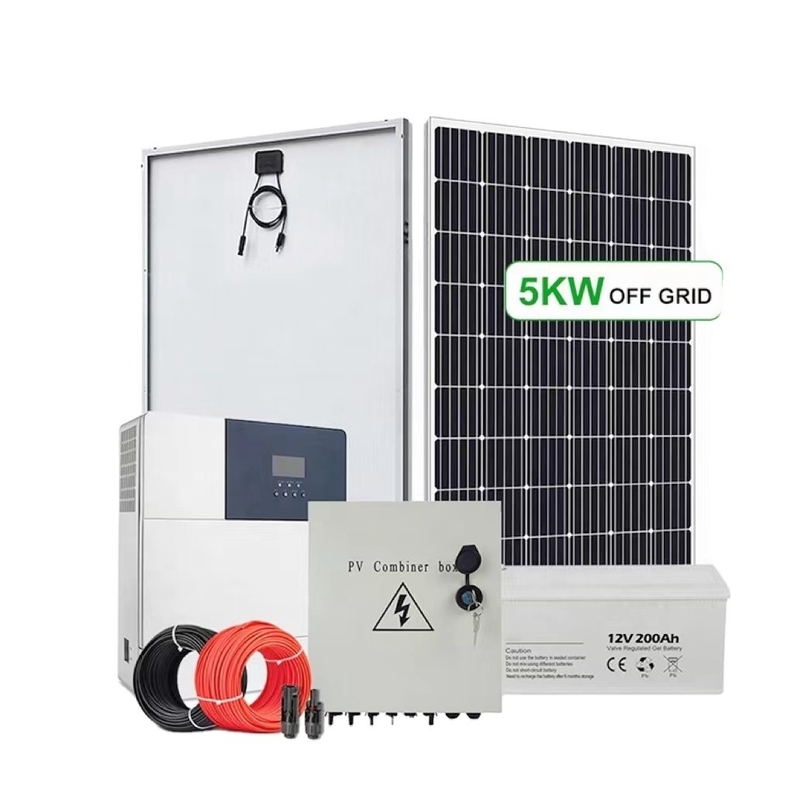 Kit Sistem Surya Efisiensi Tinggi 51.2Vdc Off Grid Untuk Pasar Myanmar