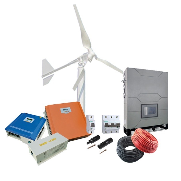 Sistem pembangkit listrik tenaga angin hibrida untuk 10Kw Off Grid Sistem tenaga angin surya hibrida