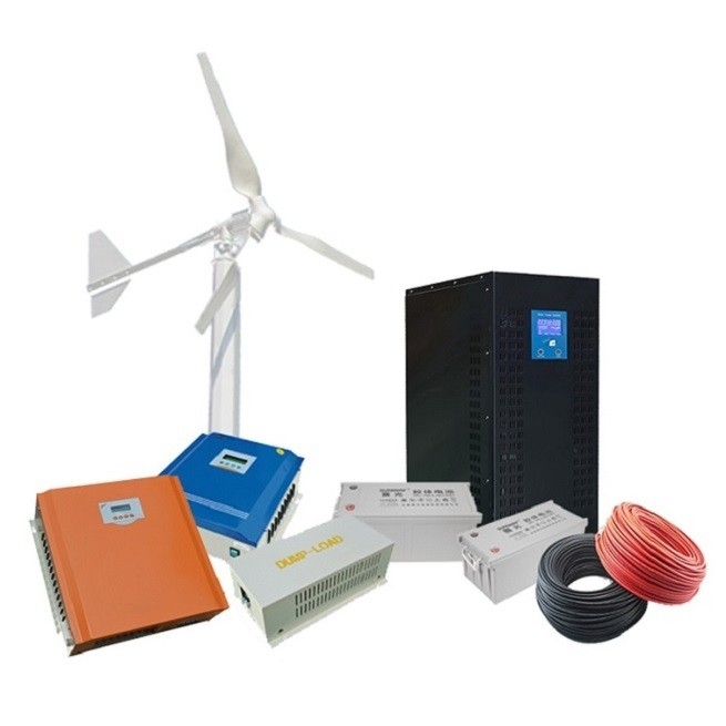 Sistem energi angin 3kw 5kw 10kw Off Grid dengan tegangan nominal 48V/96V/120V/220/380V