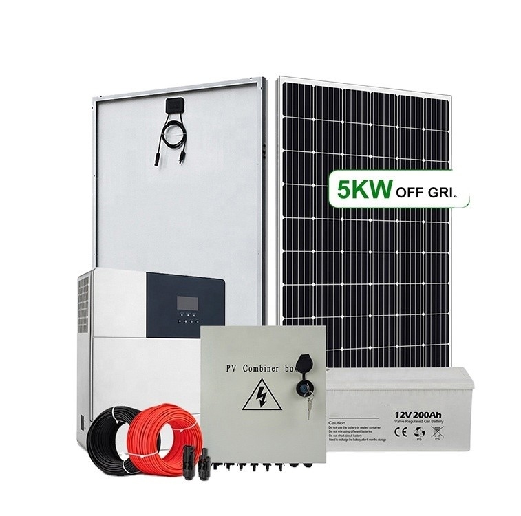 5-10 kWh Rentang Daya Keluar 48V 300Ah 400Ah Kapasitas Baterai Off Grid Sistem Panel Surya