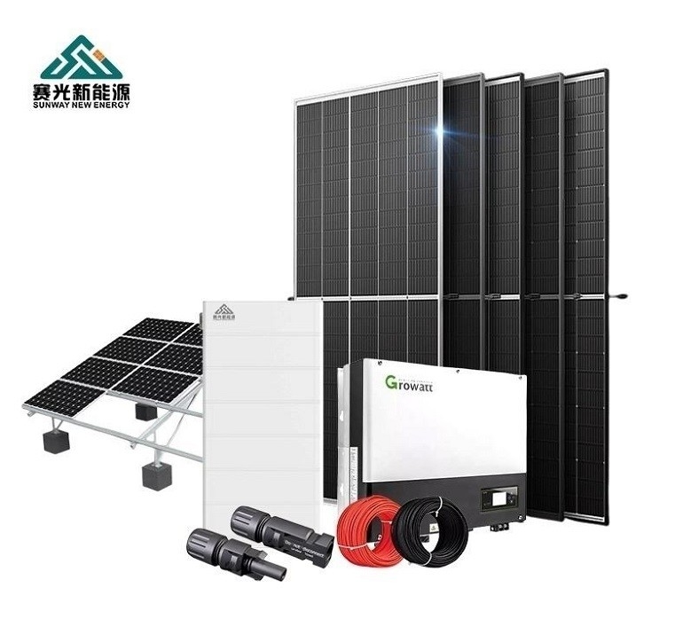 10kw Home Solar Energy System Powered by 10000w Solar Panel Kit dan Storage Termasuk
