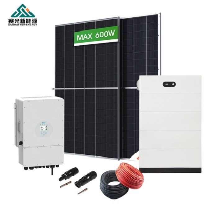 Sertifikat CE 10kw 12kw Monocrystalline Silicon Solar Panel Power Pv System untuk Rumah