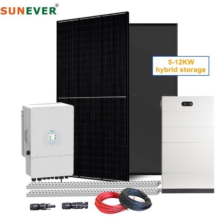 Modus hibrida 5kw 6kw 8kw 10kw Sistem tenaga surya Dengan panel surya 410-700Watt