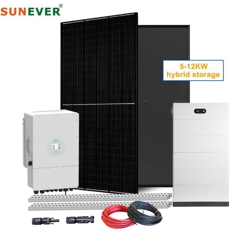 Home Sistem penyimpanan energi surya 6kw 8kw 10kw untuk Kit Hibrida Generator Daya Lengkap
