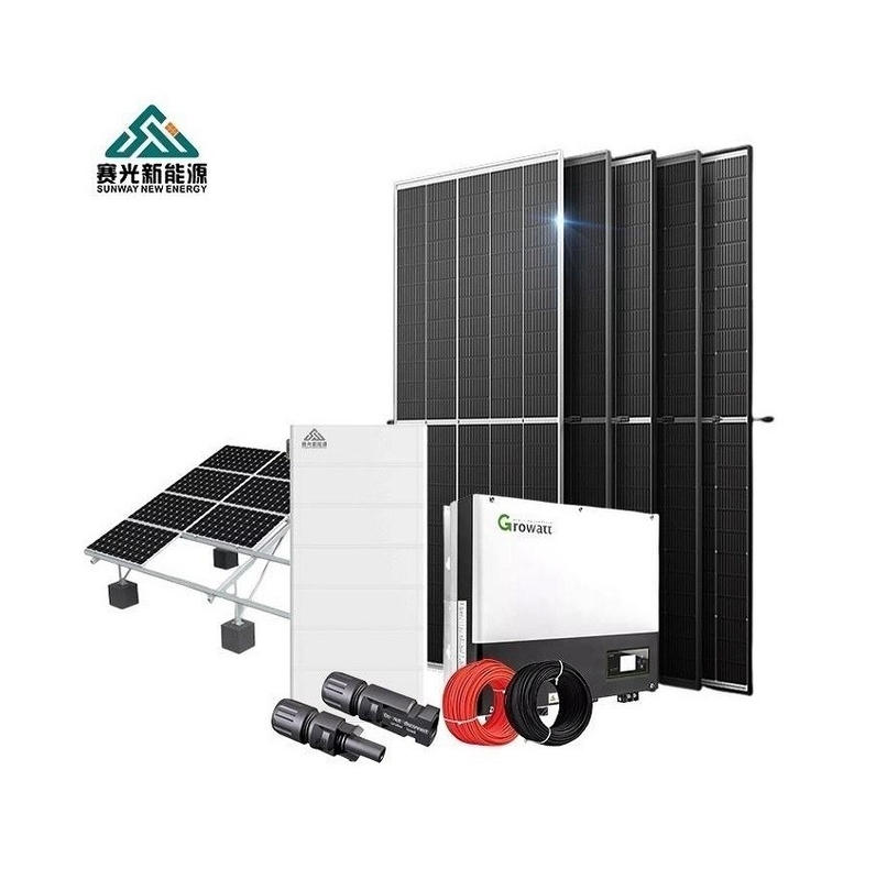 Sistem panel surya 6kw 10kw untuk rumah Baterai Gel Asam Timah Sertifikasi CE