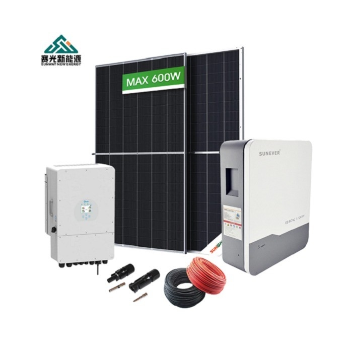 5kw 8kw 10kw Sistem Daya Panel Surya Untuk Rumah Komplit Set Sistem Energi Surya Hibrida