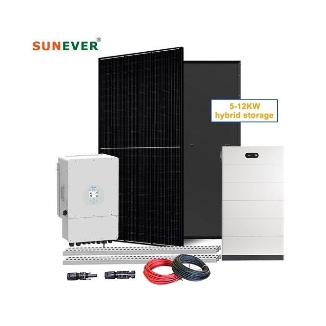 Sistem energi surya rumah 10kw dengan mode Off Grid dan tegangan nominal 48Vdc/51.2Vdc