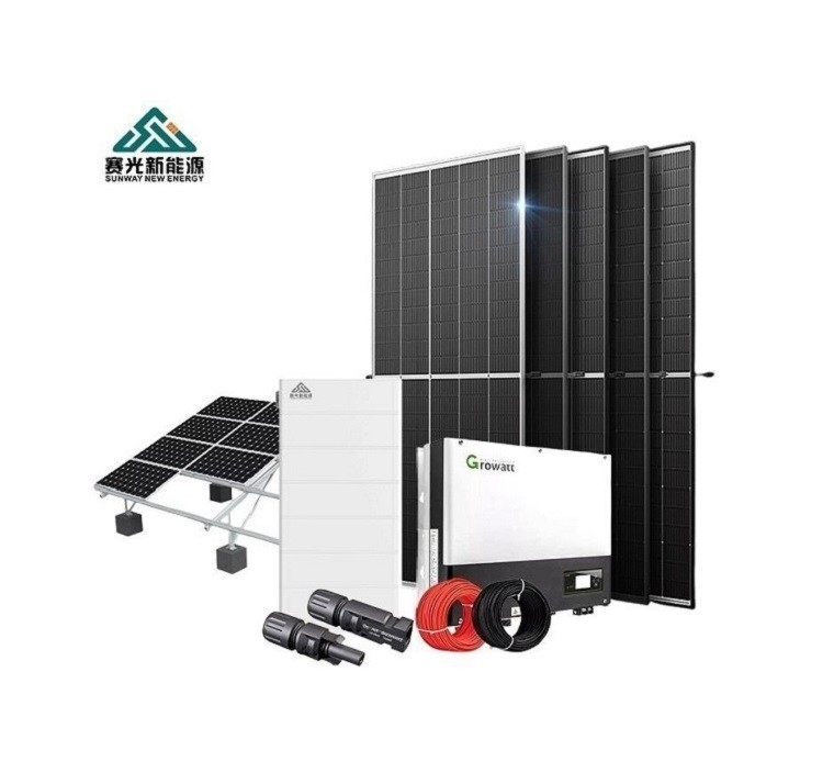 5KW 10kw Sistem Energi Surya Untuk 220v / 380v Output Voltage 24 jam Waktu Kerja