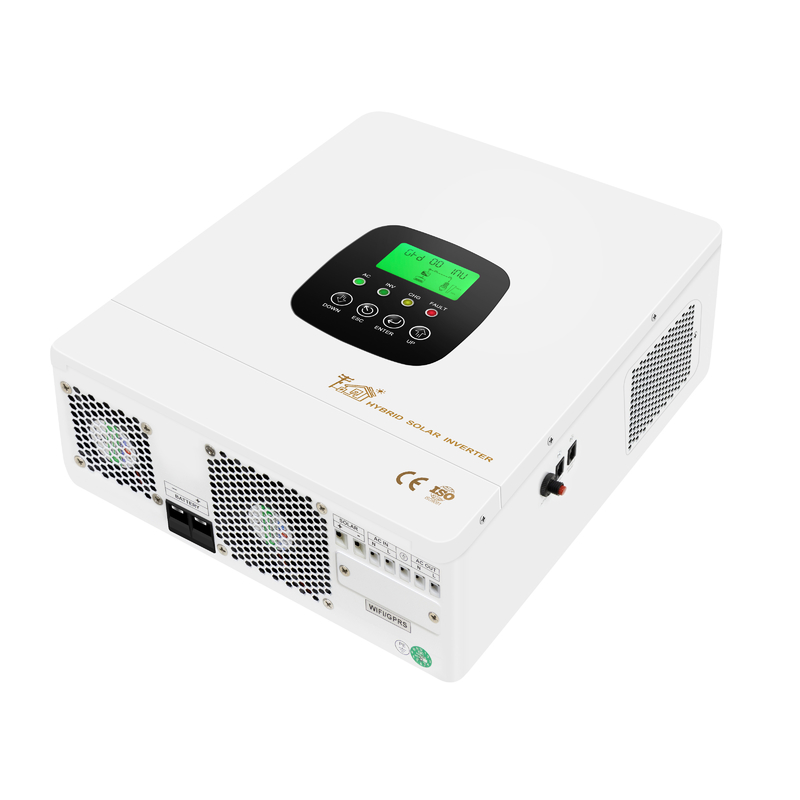 Tegangan output maksimum AC 120/240 V Inverter surya hibrida-on dan off grid 230V dengan Inverter Solar Hybrid