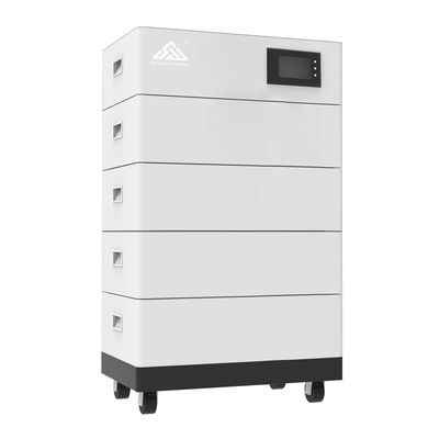 Koneksi Hybrid Grid Baterai Surya LiFePO4 yang dapat ditumpuk 5KWH 10KWH 15KWH 20KWH untuk Rumah