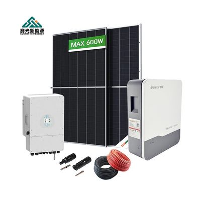Sistem Surya Rangkaian Hibrida 5kw 10kw 15kw 20kw Sistem Penyimpanan Energi Surya Rumah