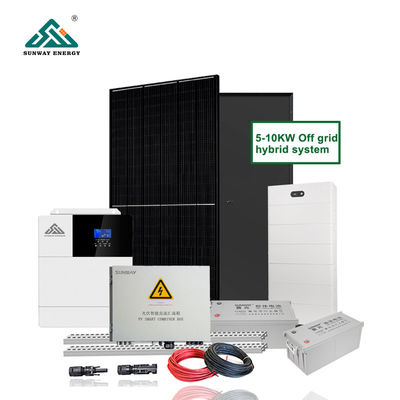 6000 Siklus Off Grid Sistem Surya 5KW 10KW All In One Untuk Rumah