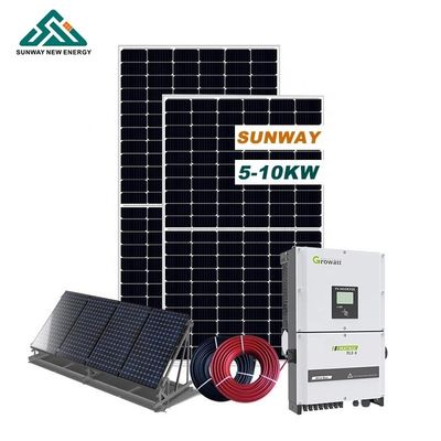 10kw 20kw On Grid Sistem Surya Dengan Waktu Kerja 24 Jam Silikon Monokristalin